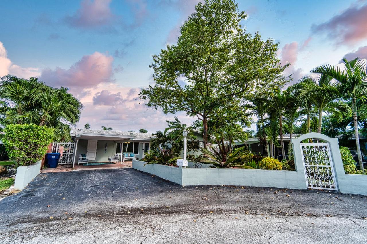 Central Waterfront Villa Salt Wtr Pool Near Beach Fort Lauderdale Exterior photo